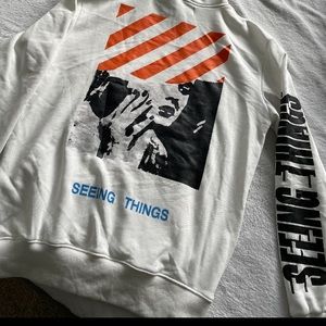 Men’s off white hoodie size medium